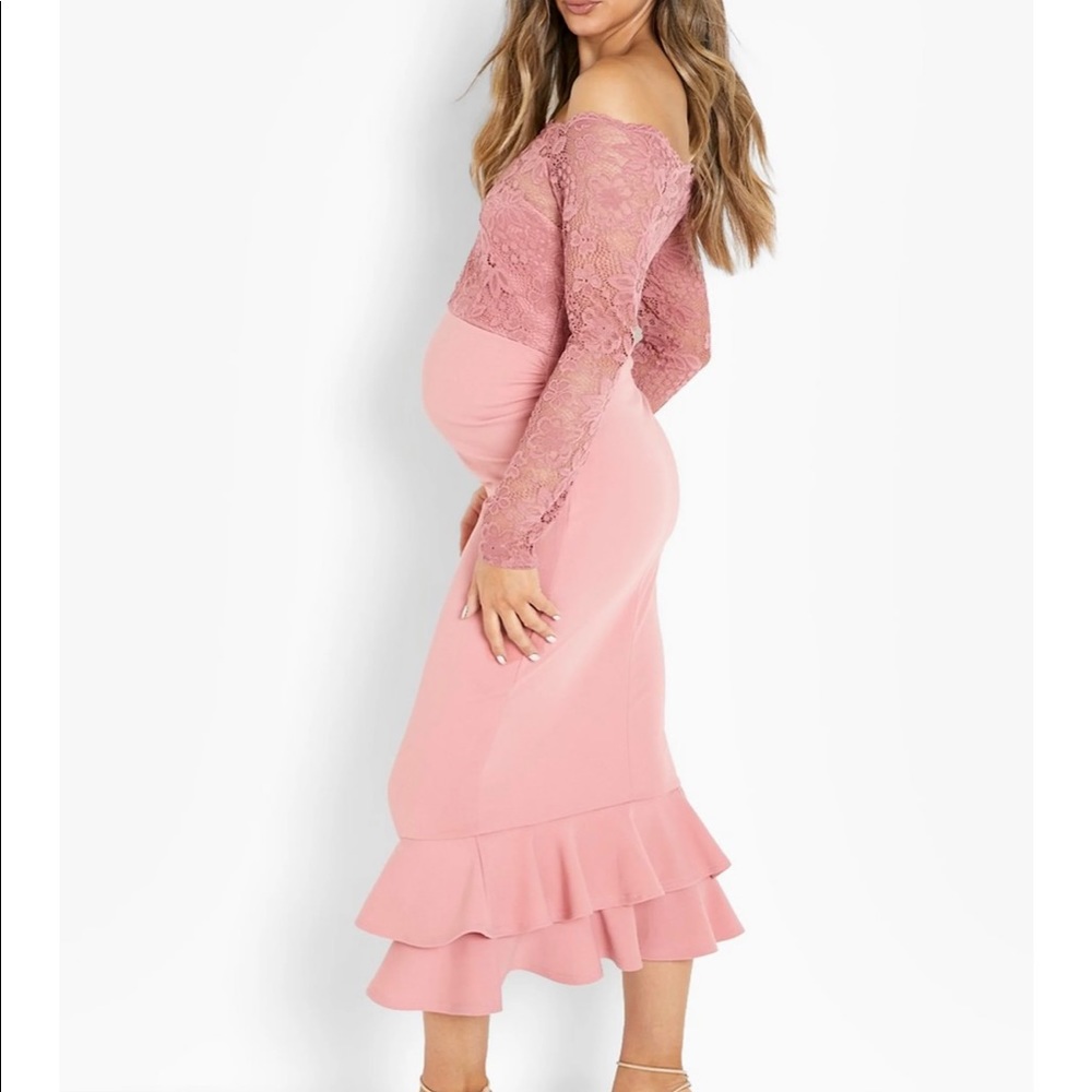 Boohoo Maternity Lace Dress